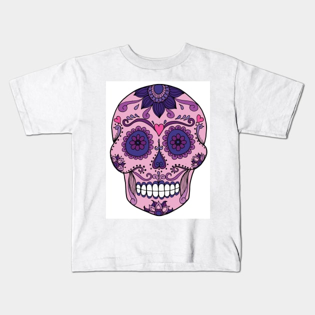 Sugar Skull 26 (Style:3) Kids T-Shirt by luminousstore
